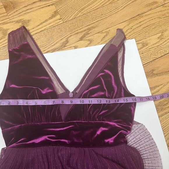 NWT BCBGMAXARAZIA TIERED RUFFLE TULLE MAXI DRESS SIZE S - Picture 10 of 13